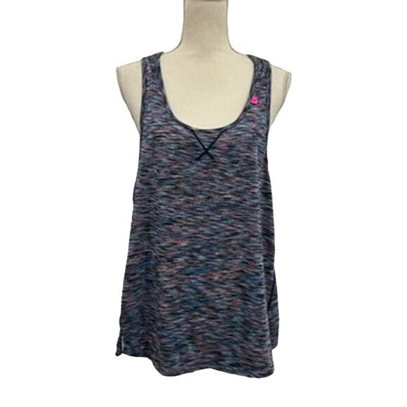 Athleta Women's Multicolor Racerback Tank Top Size M Reflective Dots Activewear - Picture 1 of 8